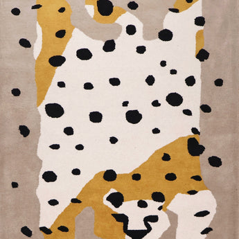 Tufted Wool Area Rug | Bright Color Soft Rug | Unique Modern Design Animal Print Carpet | Ideal for Living Room Bedroom and Home Decor