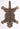 Multicolor tiger print wool rug, style A, 4x6 ft