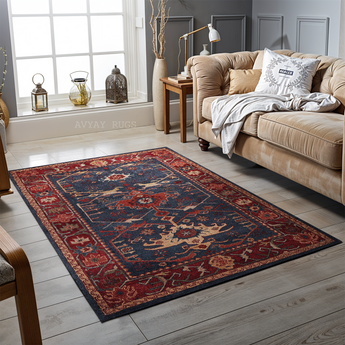 Hand Tuffted Traditional Chia Channing Wool Area Rug