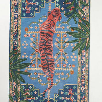 Hand-Tufted Bengal Tiger Animal Print Wool Area Rug