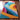 Carnival Curves multicolor wool runner rug, 2.6x10 ft