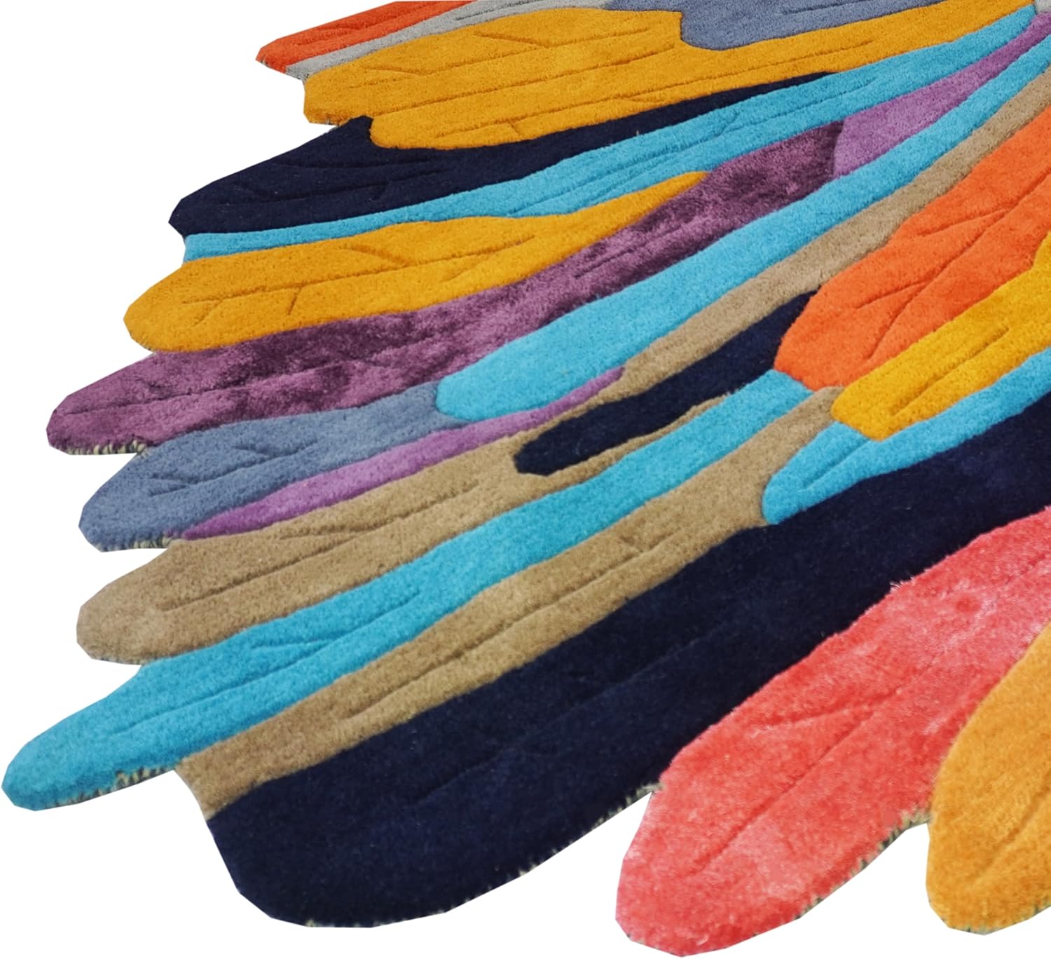 Handmade Irregular Shape Wool and Silk Area Rug – Unique Contemporary ...