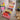 Irregular block wool runner rug, rainbow multicolor, 2.6x10 ft