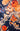 Multicolor hand-tufted floral rug, detail view