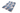 Blue hand-tufted floral rug in a room