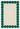 Scalloped irregular shape hand-tufted wool rug, emerald green
