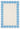 Scalloped irregular shape hand-tufted wool rug, light blue