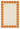 Scalloped irregular shape hand-tufted wool rug, orange