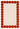 Scalloped irregular shape hand-tufted wool rug, rust